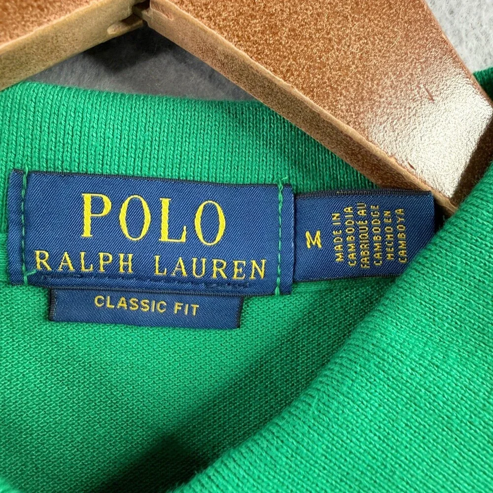 Polo Ralph Lauren Mens Classic Fit Green Short Sleeve Polo Shirt NWT Size M